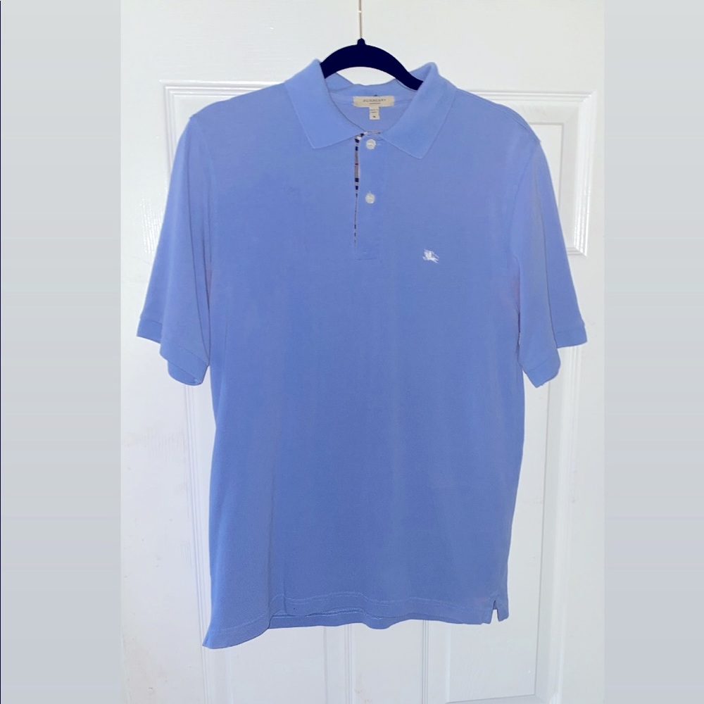 Men’s Burberry Blue collard shirt. Size M